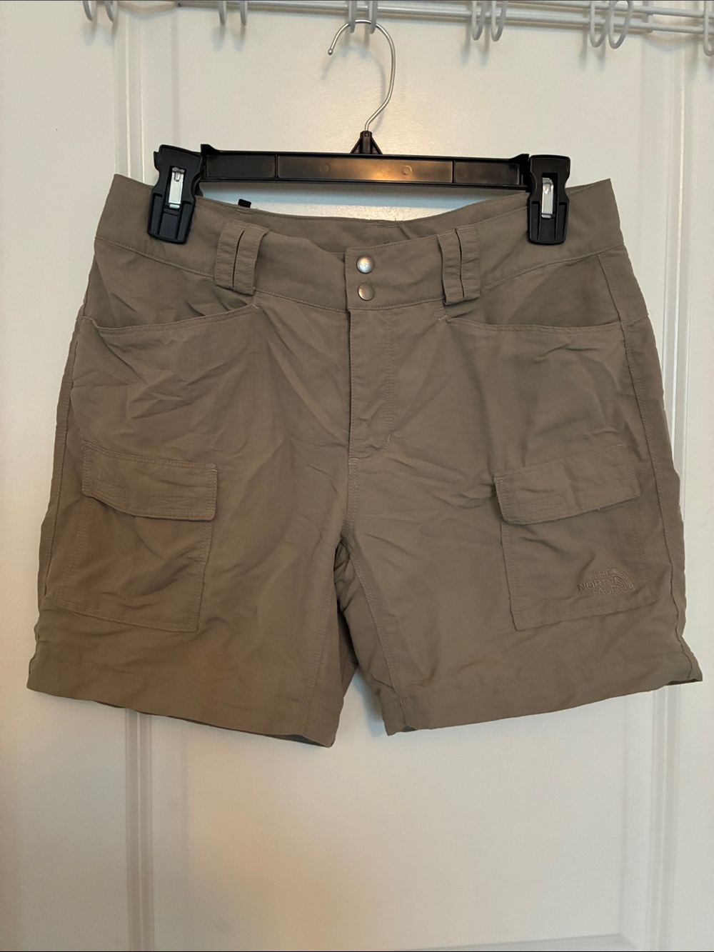 The North Face Women's Tan Cargo Shorts with Flap Pockets
